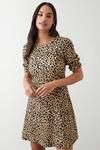 Dorothy Perkins Leopard Print Short Sleeve Mini Dress thumbnail 1