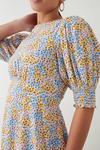 Dorothy Perkins Ditsy Floral Shirred Cuff Midi Dress thumbnail 4