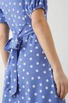 Dorothy Perkins Blue Spot Print Square Neck Midi Dress thumbnail 5