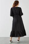 Dorothy Perkins Curve Black Spot Tiered Short Sleeve Midi Dress thumbnail 3