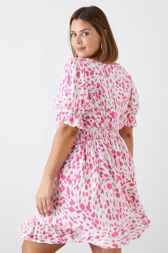 Dorothy Perkins Curve Pink Non Ruffle Hem Mini Dress 3