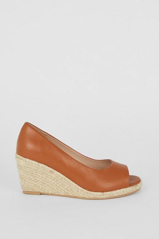 Good For the Sole Good For The Sole: Wide Fit Heather Peep Toe Wedges 2