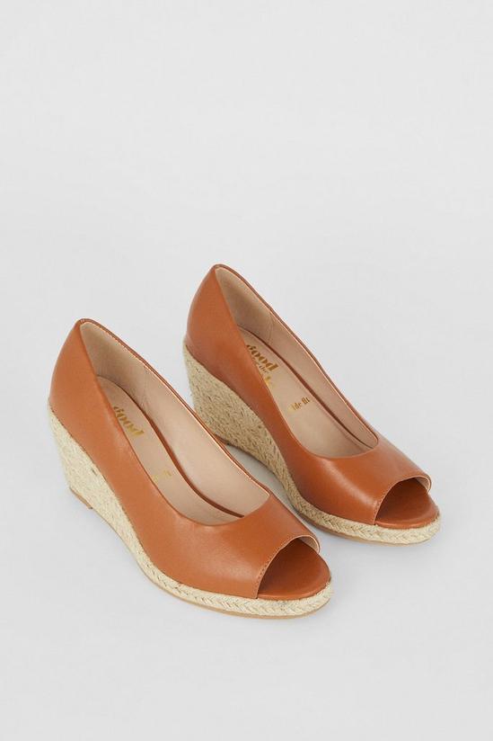 Good For the Sole Good For The Sole: Wide Fit Heather Peep Toe Wedges 3