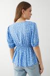 Dorothy Perkins Milly Blue Floral Square Neck Blouse thumbnail 3
