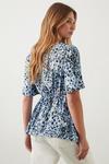 Dorothy Perkins Blue Printed Tie Front Blouse thumbnail 3