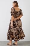 Dorothy Perkins Curve Animal Tie Front Tiered Maxi Dress thumbnail 3