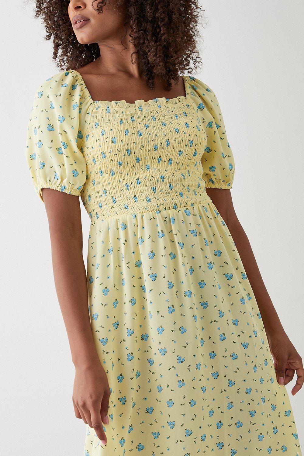 Dorothy perkins shop yellow floral dress