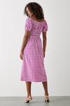 Dorothy Perkins Pink Gingham Bardot Midi Dress thumbnail 3
