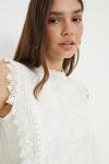 Dorothy Perkins Ivory Embroidered Lace Shell Top thumbnail 1