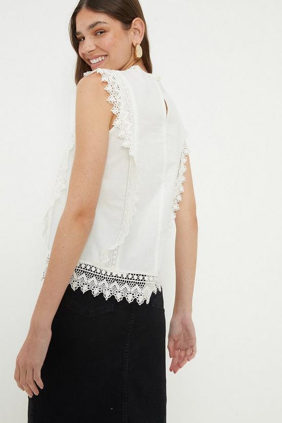 Dorothy Perkins Ivory Embroidered Lace Shell Top 3