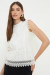 Dorothy Perkins Ivory Embroidered Lace Shell Top thumbnail 4