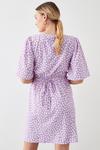 Dorothy Perkins Tall Lilac Spot Flutter Sleeve Mini Dress thumbnail 3