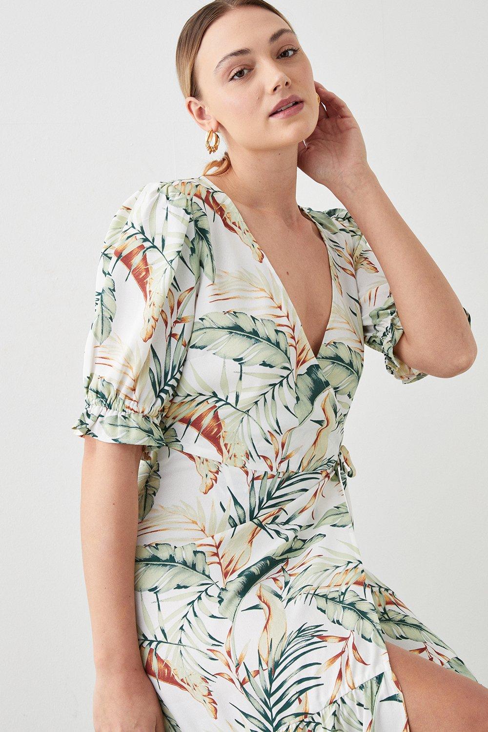 Warehouse bird best sale print dress