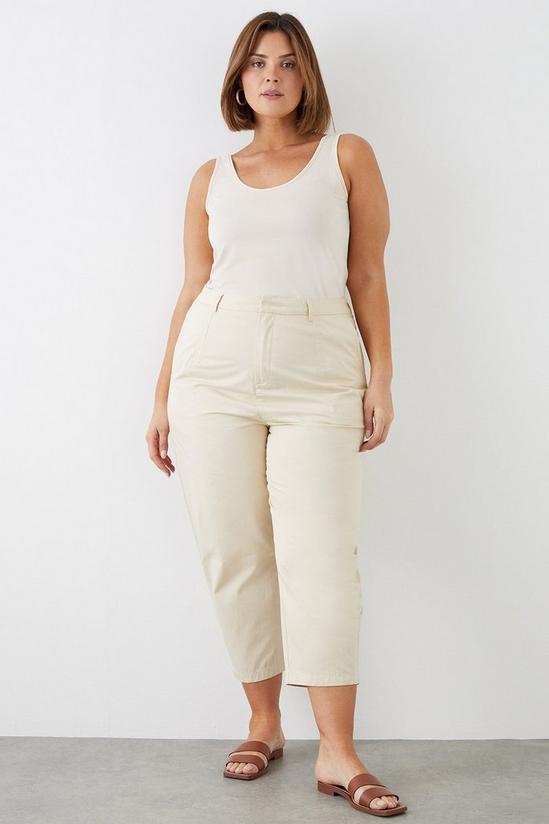 Dorothy Perkins Curve Cotton Crop Trousers 1