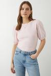 Dorothy Perkins Cotton Broderie Sleeve Top thumbnail 1