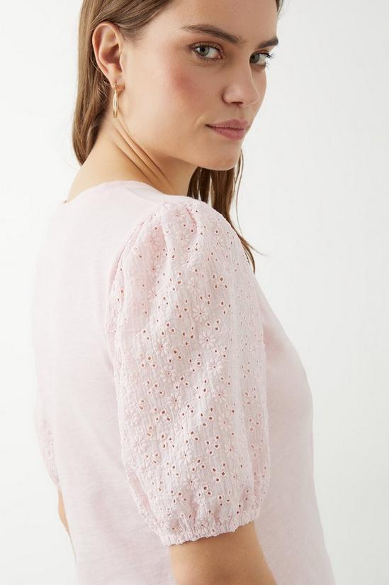 Dorothy Perkins Cotton Broderie Sleeve Top 4