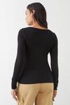 Dorothy Perkins Square Neck Button Cuff Detail Top thumbnail 3