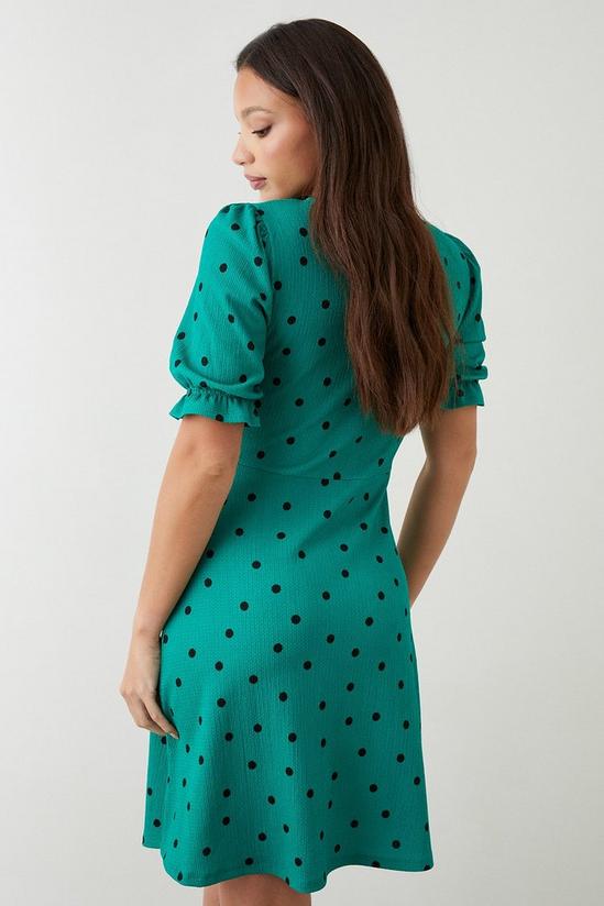 Dorothy Perkins Tall Spot Short Sleeve Mini Dress 3