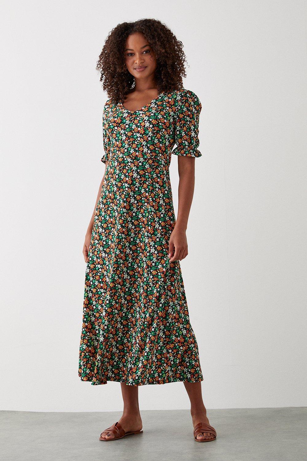 Tall midi cheap dress with sleeves