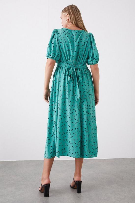 Dorothy Perkins Curve Green Tulip Short Sleeve Midi Dress 3