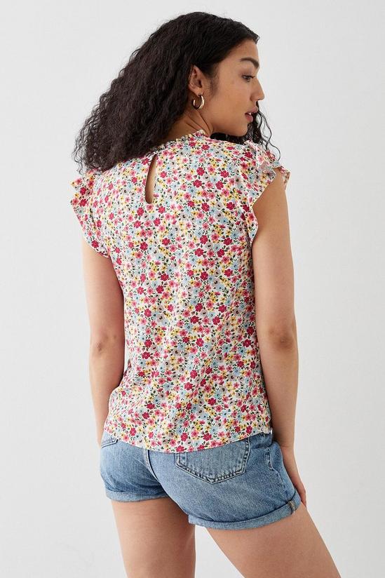 Dorothy Perkins Ditsy Floral Frill Neck Shell Blouse 3