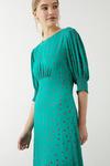 Dorothy Perkins Green Spot Print Shirred Cuff Midi Dress thumbnail 5