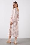 Dorothy Perkins Pink Print Shirred Bodice Midi Dress thumbnail 3