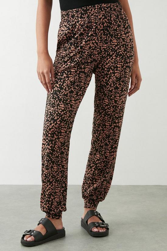 Dorothy Perkins Abstract Print Cuff Detail Trousers 1