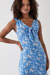 Dorothy Perkins Blue Floral Button Through Midi Dress thumbnail 2