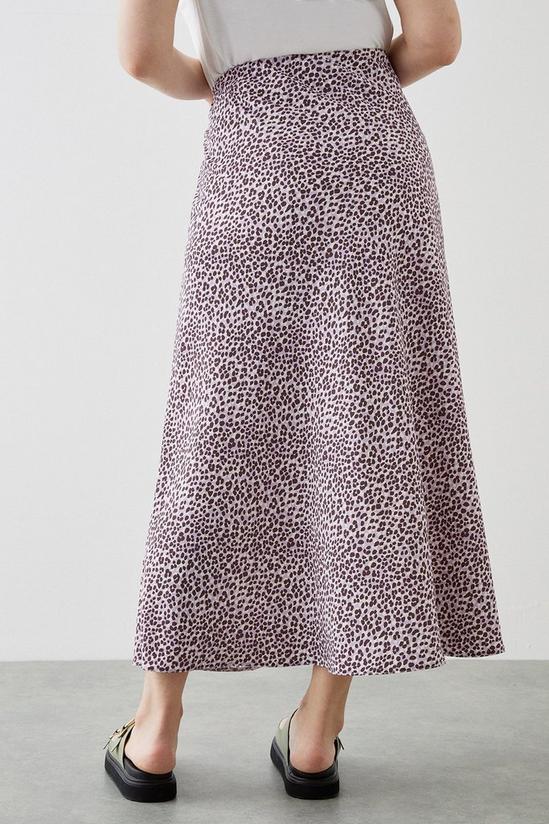 Dorothy Perkins Curve Purple Animal Midi Skirt 3