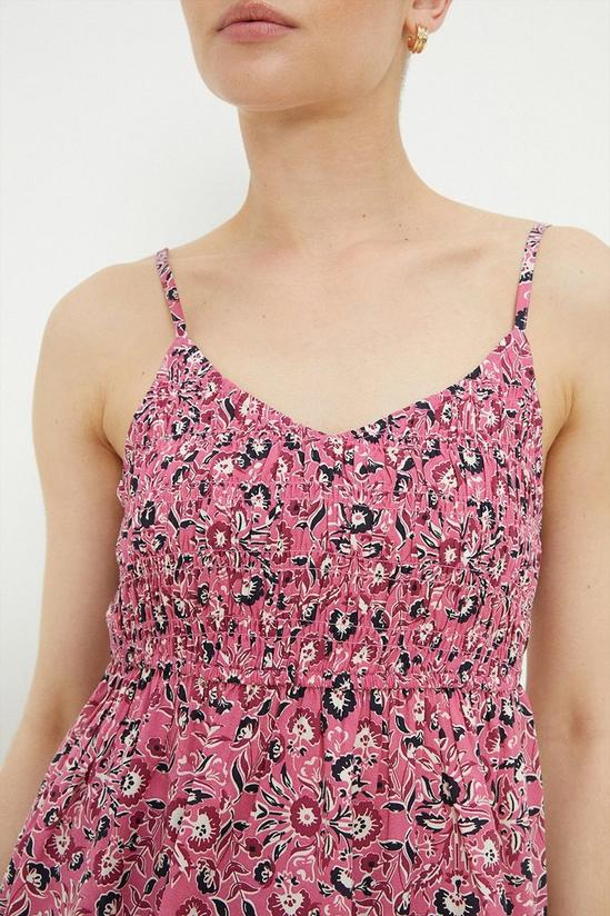 Dorothy Perkins Pink Floral Shirred Cami 3