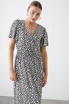 Dorothy Perkins Tall Mono Spot Flutter Sleeve Maxi Dress thumbnail 1