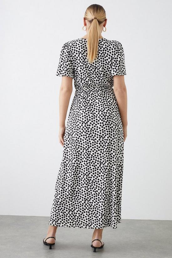 Dorothy Perkins Tall Mono Spot Flutter Sleeve Maxi Dress 3