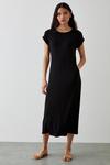 Dorothy Perkins Black Column Midi Dress With Pockets thumbnail 1