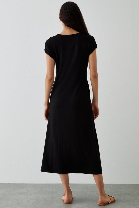 Dorothy Perkins Black Column Midi Dress With Pockets 3