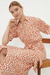 Dorothy Perkins Animal Print Belted Midi Shirt Dress thumbnail 3