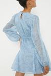 Dorothy Perkins Blue Paisley Chiffon Full Hem Mini Dress thumbnail 3