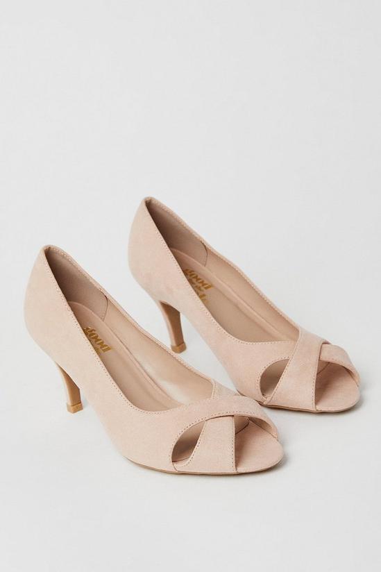 Good For the Sole Good For The Sole: Wide Fit Honey Peep Toe Court Shoes 3