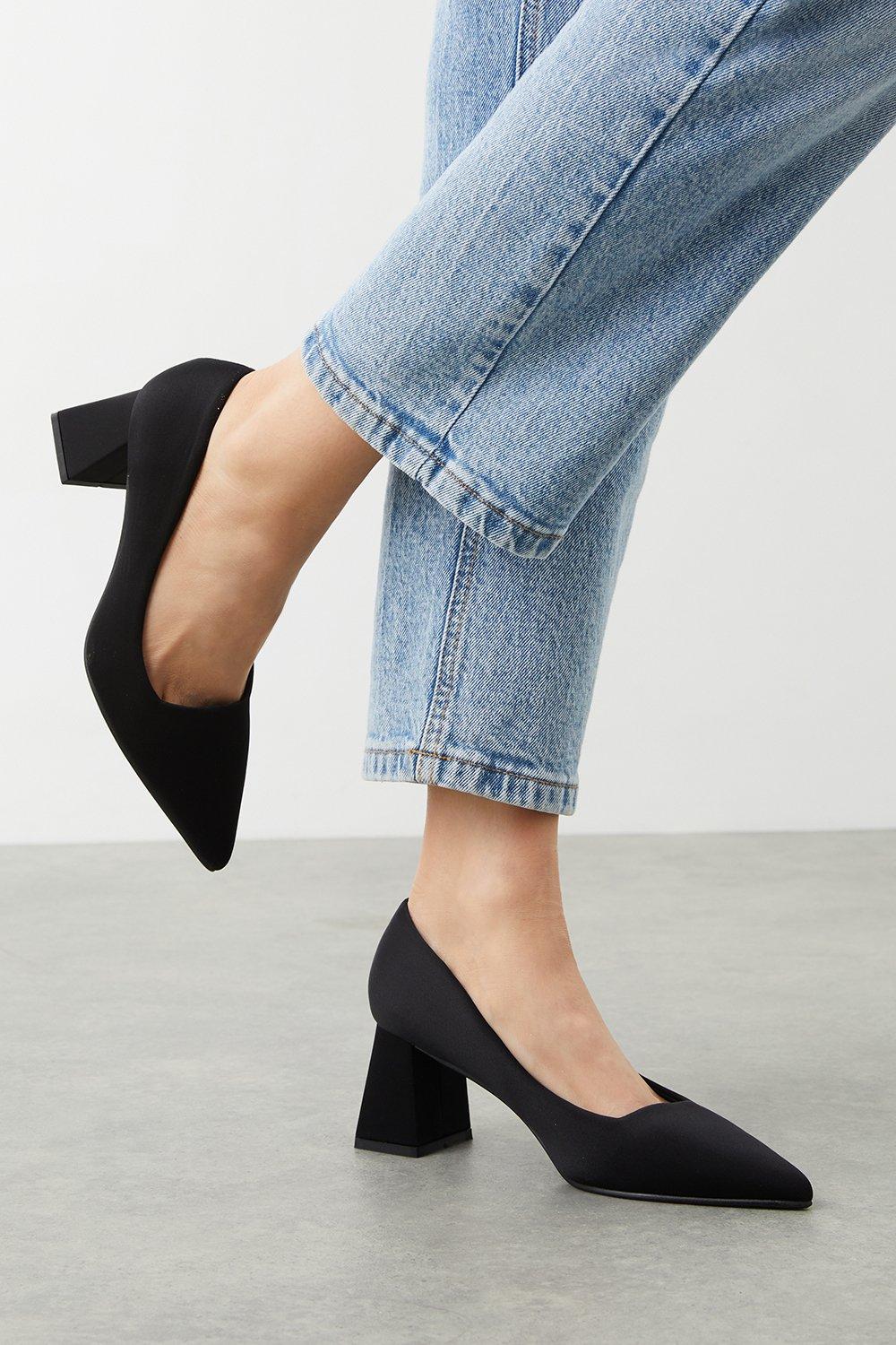 Women’s Delia Block Heel Court Shoes - black - 7