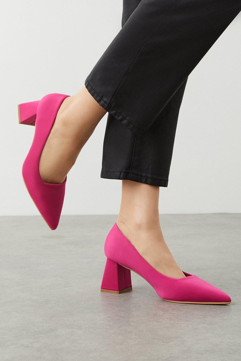 Women’s Delia Block Heel Court Shoes - pink - 3