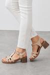 Dorothy Perkins Wide Fit Sophie Woven Block Heeled Sandals thumbnail 1