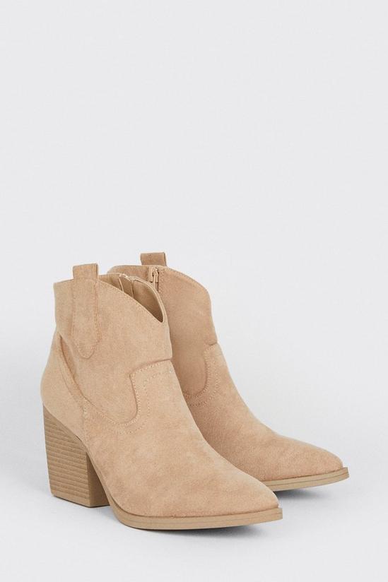Dorothy Perkins Ash Low Ankle Western Boots 3