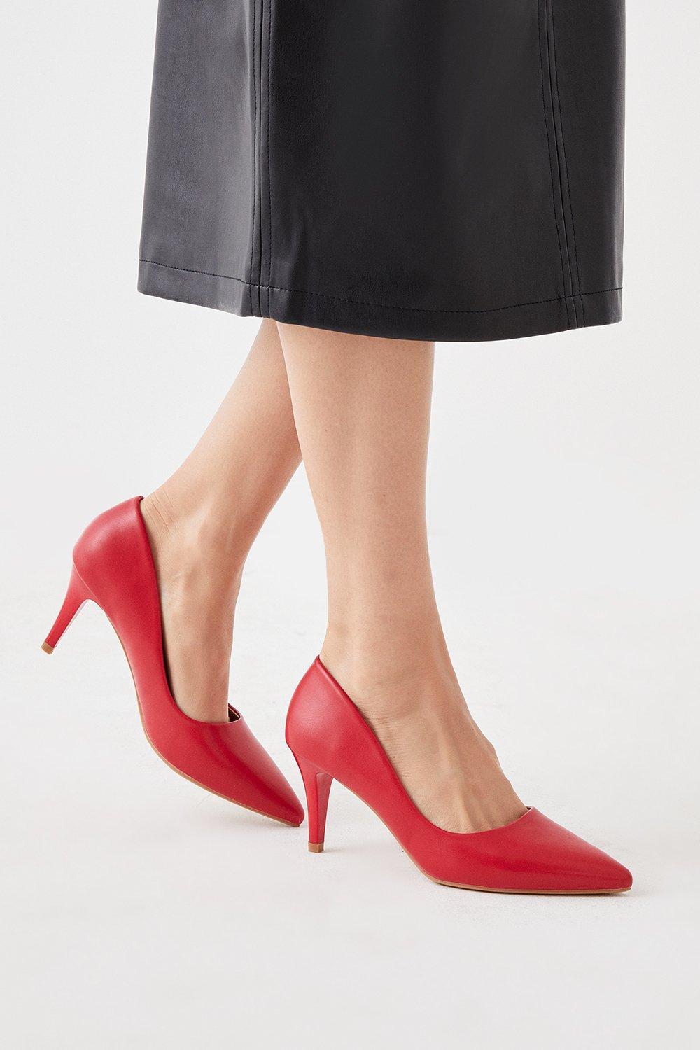 Women’s Dara Mid Heel Court Shoes - red - 4