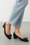 Good For the Sole Good For The Sole: Cici Comfort Block Heel Bow Court Shoes thumbnail 1