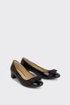 Good For the Sole Good For The Sole: Cici Comfort Block Heel Bow Court Shoes thumbnail 3