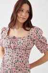 Dorothy Perkins Floral Puff Sleeve Square Neck Top thumbnail 2