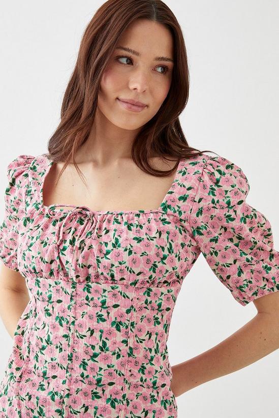 Dorothy Perkins Floral Puff Sleeve Square Neck Top 2