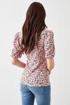 Dorothy Perkins Floral Puff Sleeve Square Neck Top thumbnail 3