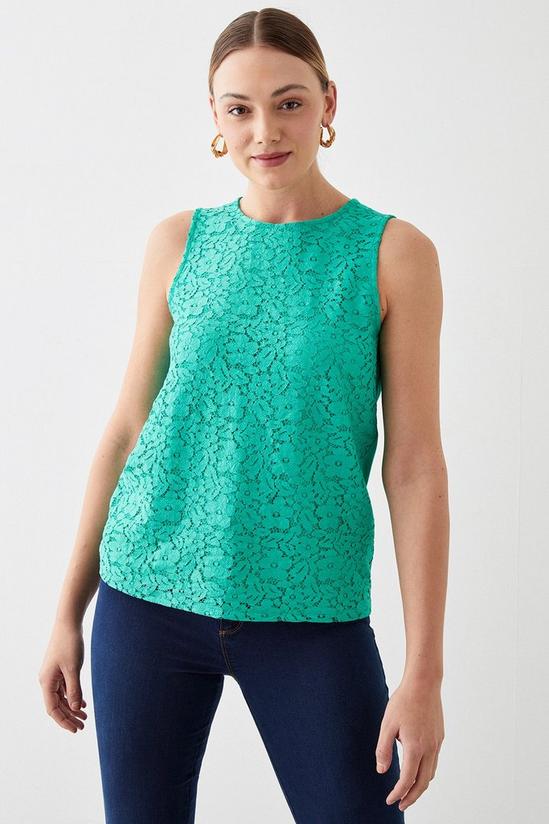 Dorothy Perkins Lace Front Sleeveless Top 1
