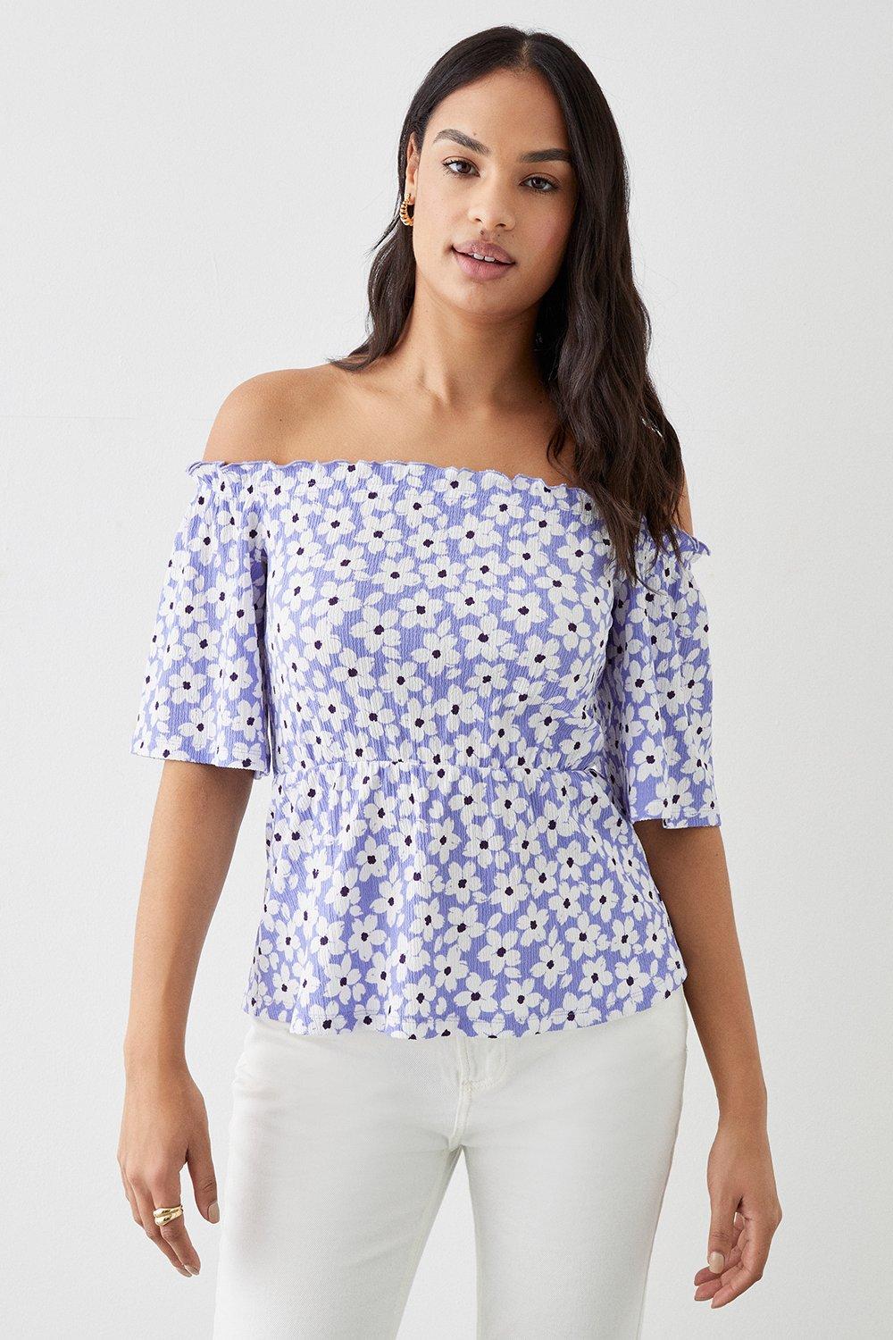 Dorothy perkins off the best sale shoulder tops